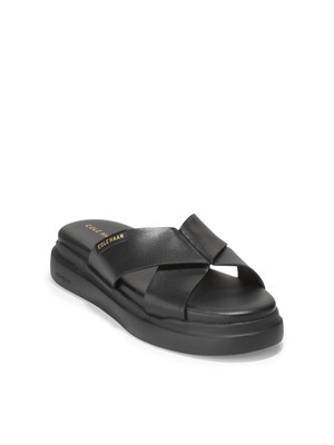 

COLE HAAN Женские черные сандалии без шнуровки на платформе с логотипом Grandpro 8,5 B, Черный, W23360