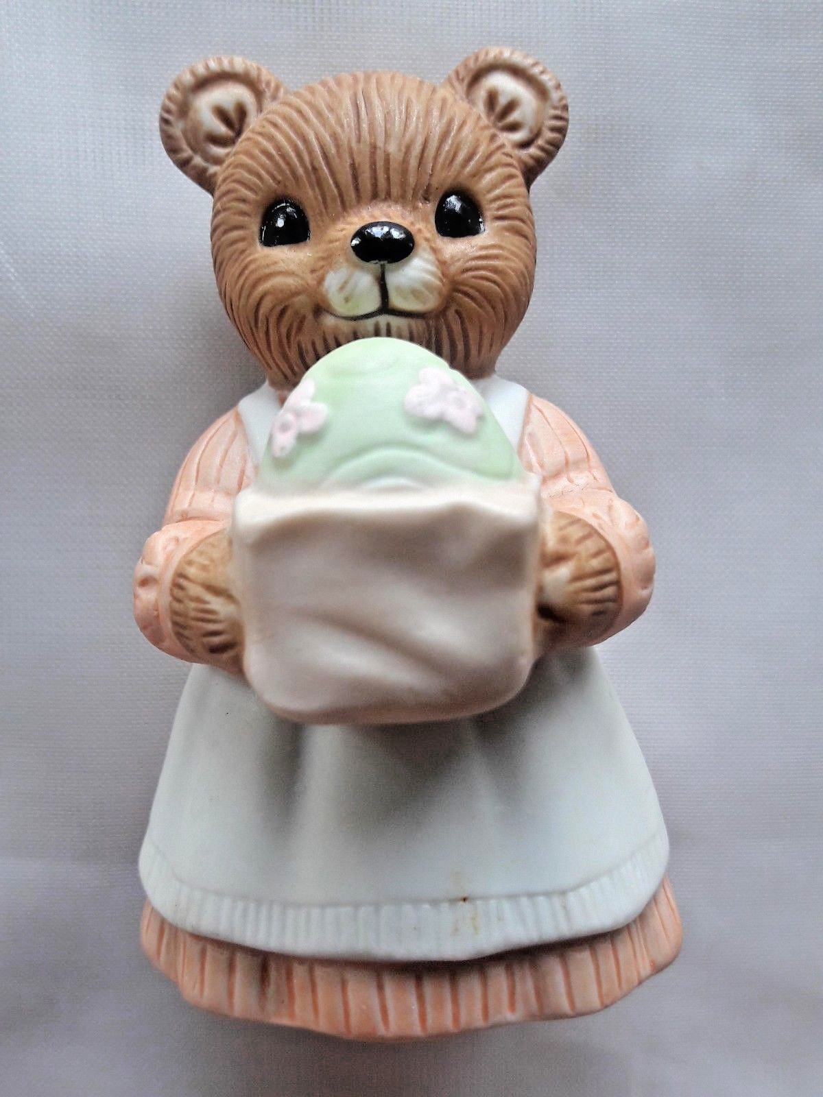 Set of 3 Homco Ceramic Easter Bear Family Figurines #1430