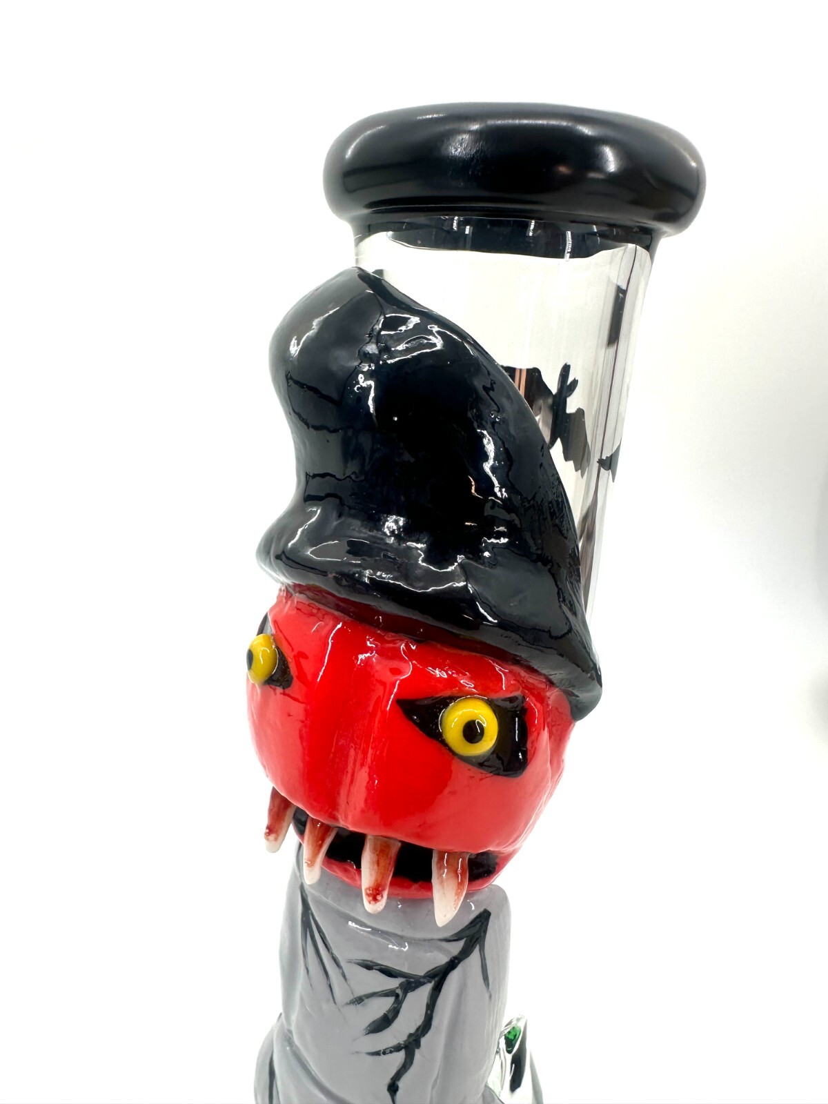 10" 14mm Glow 3D Monster Handprint Skull Bong Thick 5mm 14mm