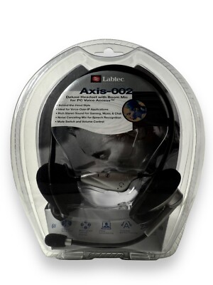 Labtec Axis-002 Headset With Boom Microphone Gaming PC Computer