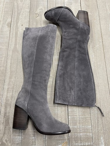 Pre-owned Rag & Bone $695  Ashby High Suede Leather Boot In Granite Suede Sz:36(us 6) In Gray