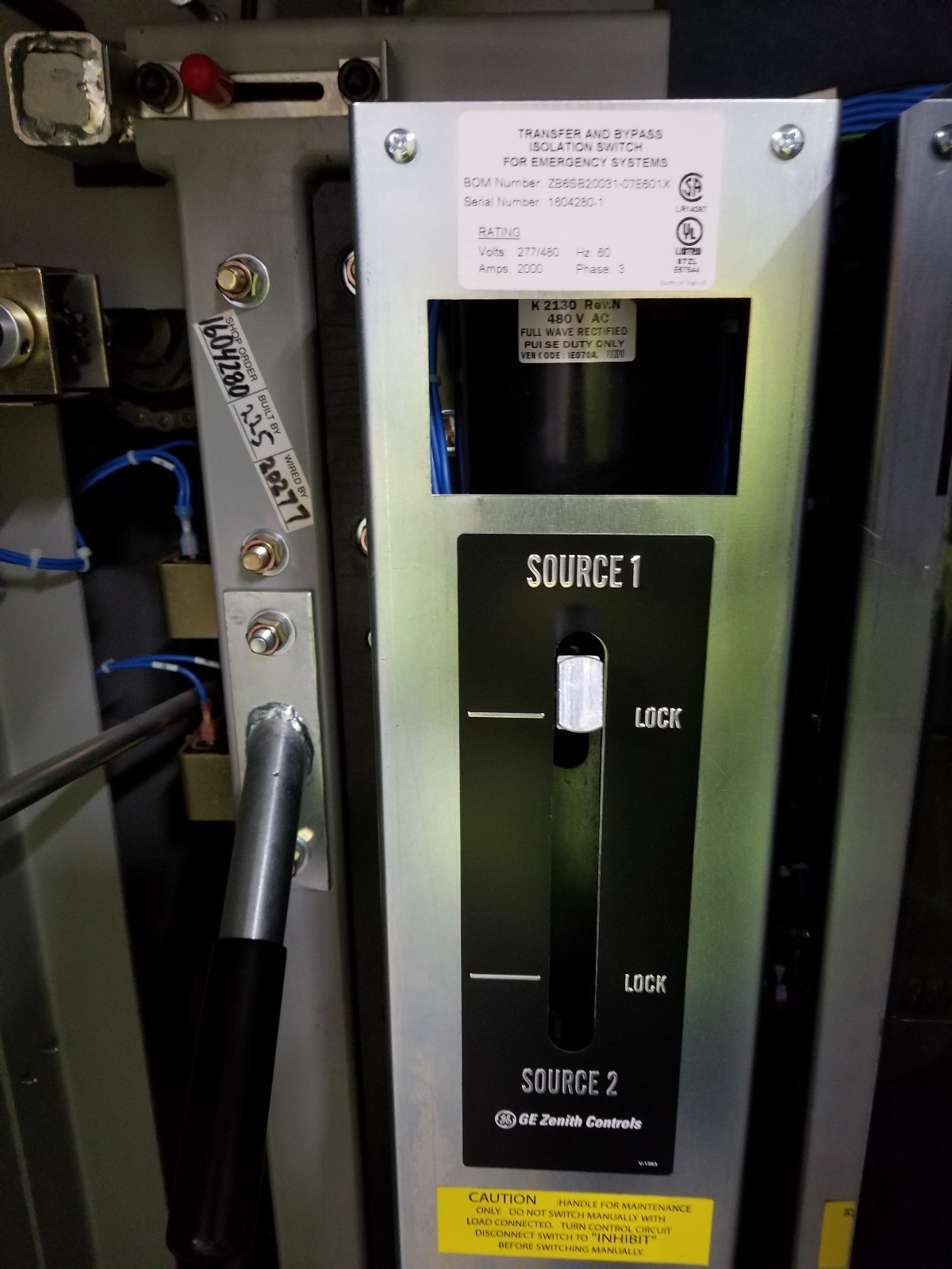 GE Zenith Automatic Transfer Switch