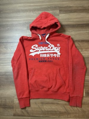 Vintage SuperDry Vintage Logo Red Hoodie Size Medium Preowned