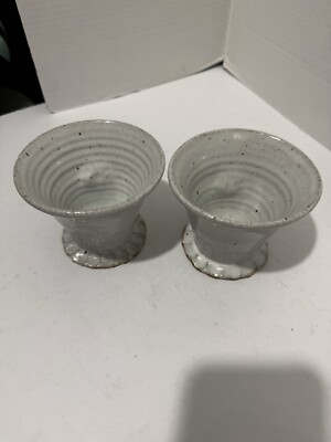 Handcrafted Stoneware Pour Over Coffee Drippers Set of 2 Multicolor