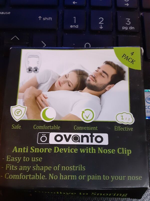 NEW* Ovanto Anti Snoring Solution Device 4 Magnetic Reusable Anti Snore Stoppers