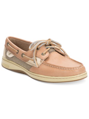 

SPERRY Женские коньячно-коричневые вставки для Fit Bluefish Toe Кожаные мокасины, Коричневый, 9276619