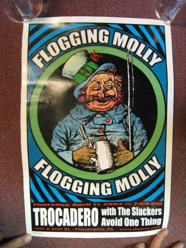 Flogging Molly Poster Trocadero The Slackers Avoid One Thing Apr 11 2002 S/N