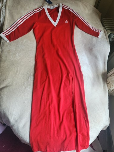 【GUCCI】x Adidas red maxi side slit dress【ランク:A】 Maxi dress Gucci X Adidas Red size XS International in