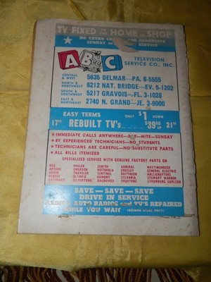 Oct. 15, 1962 St. Louis Post-Dispatch TV Magazine-Mark Richman 