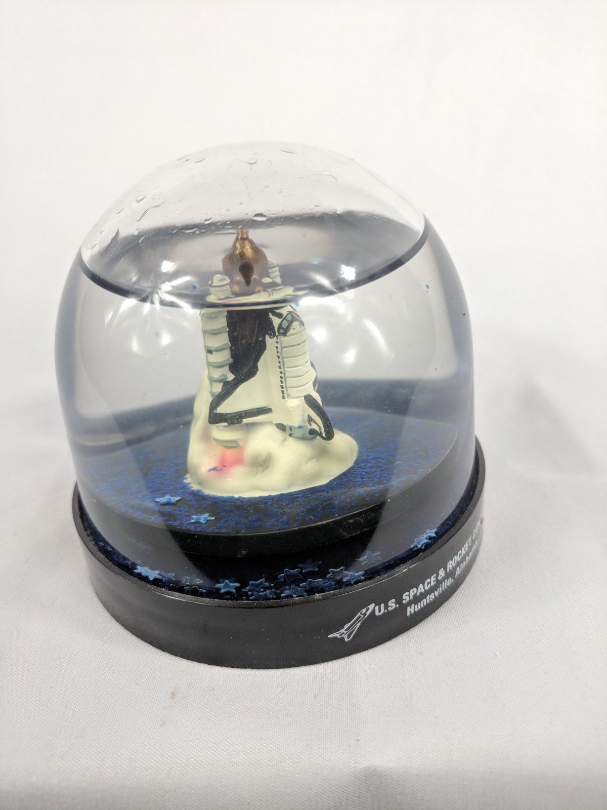 U.S. Space & Rocket Center Huntsville Alabama Blue Glitter Water Globe