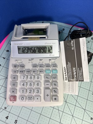 Sharp EL-1750P III 2-Color Printing Calculator  Tested Working