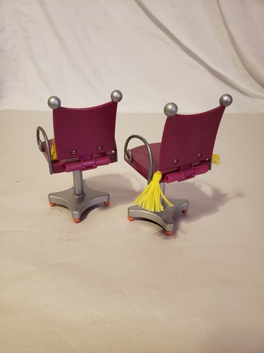 2 Bratz Stylin Studio Hair Salon n Spa Vanity Tassle Chair for Beauty Shop EUC