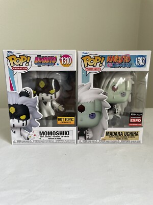 FUNKO POP! 2 LOT MOMOSHIKI #1310 HT EXCLUSIVE & MADARA UCHIHA #1583 from 24 EXPO