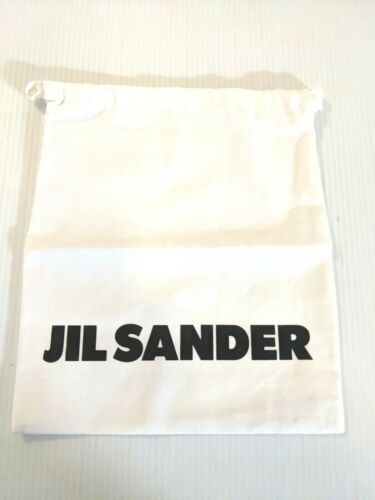 NEW Authentic Jil Sander White Drawstring Dust Cover Bag for Shoes 17" x 14"