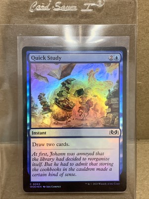 MTG Magic the Gathering Quick Study (65/475) Wilds of Eldraine NM FOIL