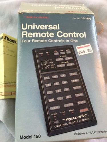 Vintage Realistic URC-150 Universal Remote Control Manual Box 15-1902 NEW