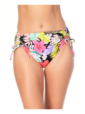 

CALIFORNIA WAVES Женский разноцветный купальник с завязками и завязками Нижняя часть купальника, Розовый