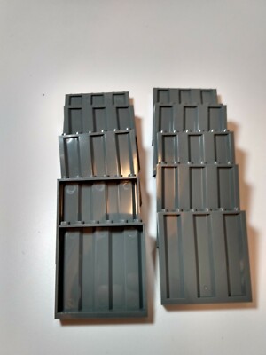 New 1x6x5 Dark Bluish Grey Corrugated Wall Panel   #23405   Custom & Compatible