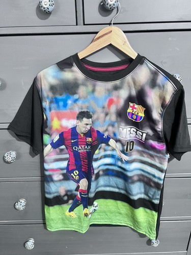 Tシャツ MESSI 10 ★ FC Barcelona Lionel Messi FC Barcelona Photograph T-Shirt #10 Short