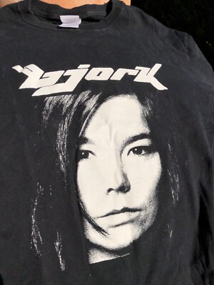 Bjork classic style 90s vtg Basic black Unisex T shirt heavy