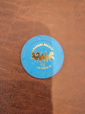 1 ONE $1 Las Vegas Ceasars Palace Casino Poker Chip