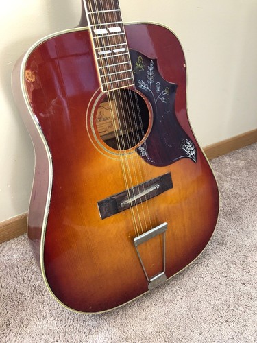 Vintage Lyle DOVE Japan Acoustic 12 string Gibson Lawsuit Era AMAZING ACTION!