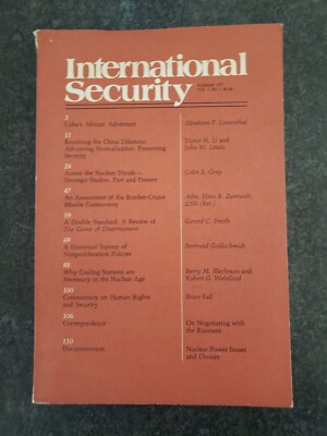 International Security Summer 1997 Vol 2 No 1 Program For Science And Interna...