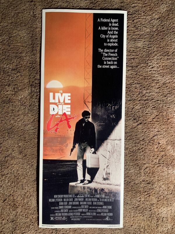 TO LIVE AND DIE IN LA 1985 ROLLED  INSERT 14X36 MOVIE POSTER