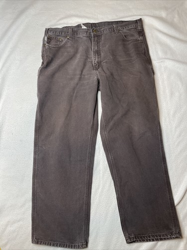 Carhartt ダブルニー DKB Carhartt Firm Duck Double-Front Work Dungaree 茶 34×32