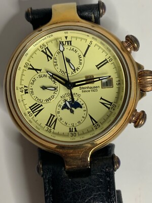 Steinhausen classic TW381 Moonphase 40mm Auto Ivory Dial