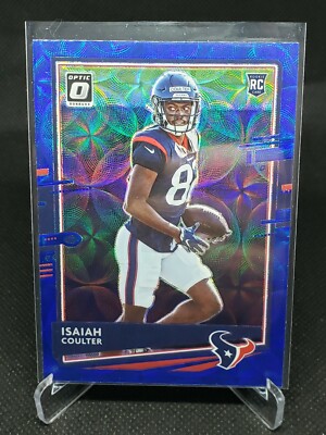 2020 Donruss Optic Isaiah Coulter Rookie Card Blue Scope No.132 Texans