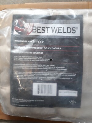 best welds  1800s-18-6x6 welding blanket 6 ft X 6 ft, Silica, Yellow, 18 oz