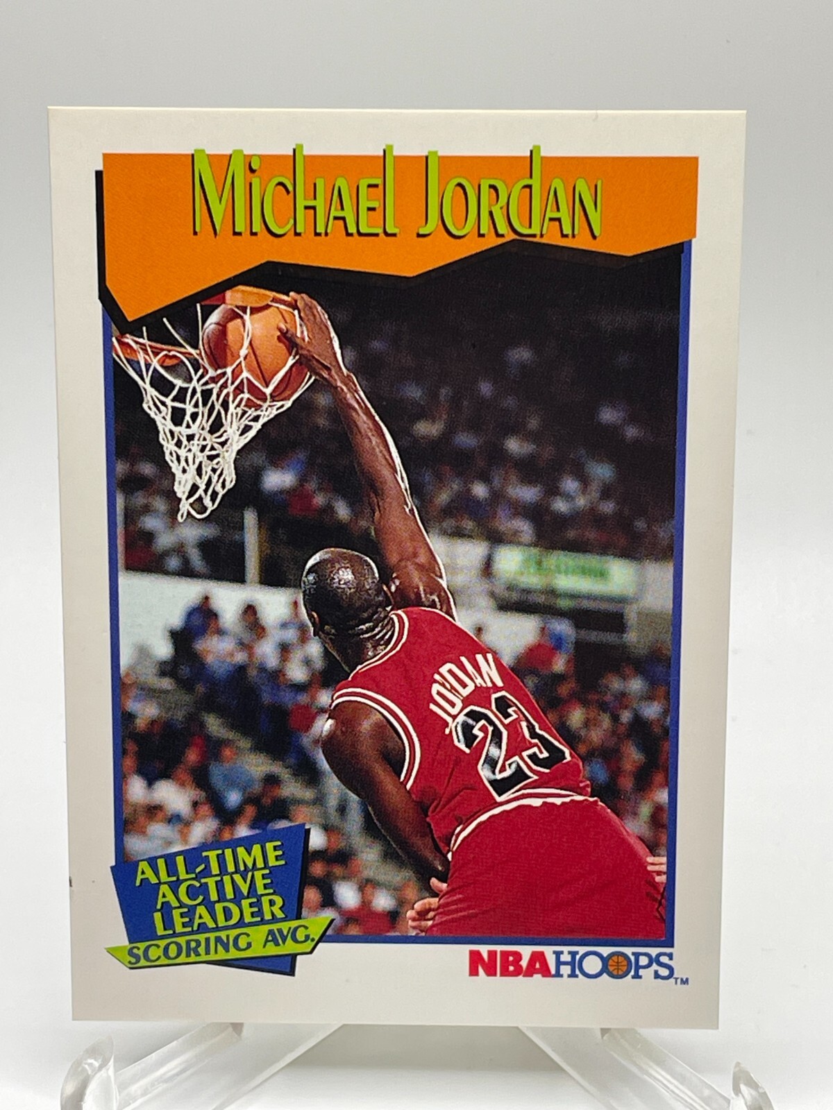 Michael Jordan 1991-92 NBA Hoops #536 All-Time Active Leader