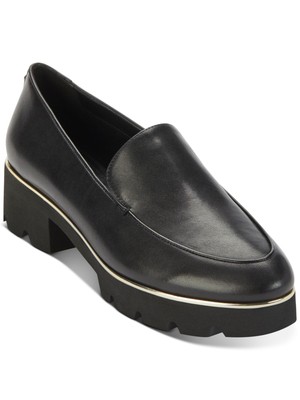 

Черные кожаные лоферы без шнуровки на платформе DKNY Rand 1 на платформе Alley Toe, Черный, K3966957