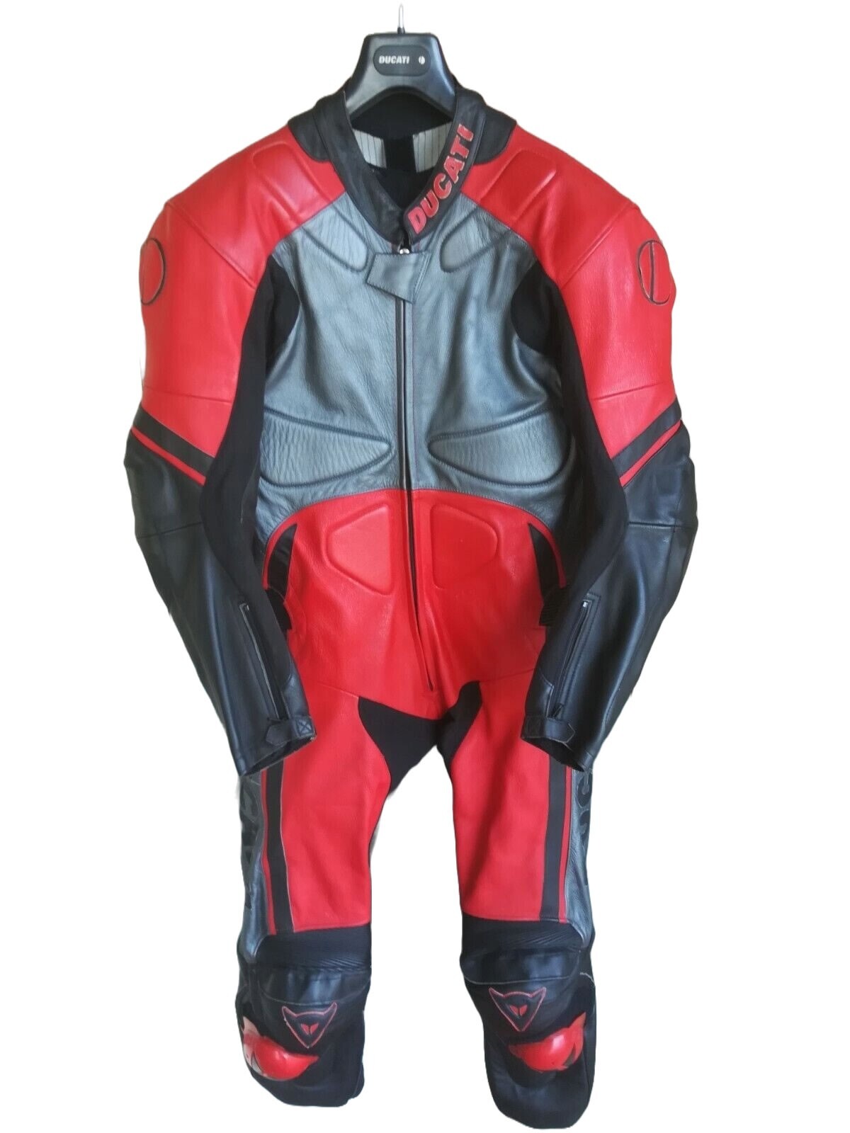 【激レア】DUCATI レザージャケット DAINESE 52 肩プロテクター Leather motorcycle suit Dainese Ducati Race size 52 original