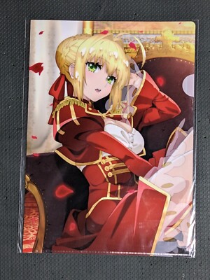 Fate / EXTRA Last Encore X LOWSON original A4 Clear Folder Saber Mint