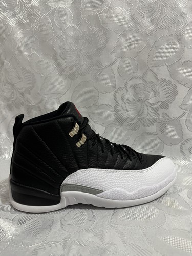 AIR JORDAN XII 12 RETRO 11.5 WHITE METALLIC SILVER BLACK
