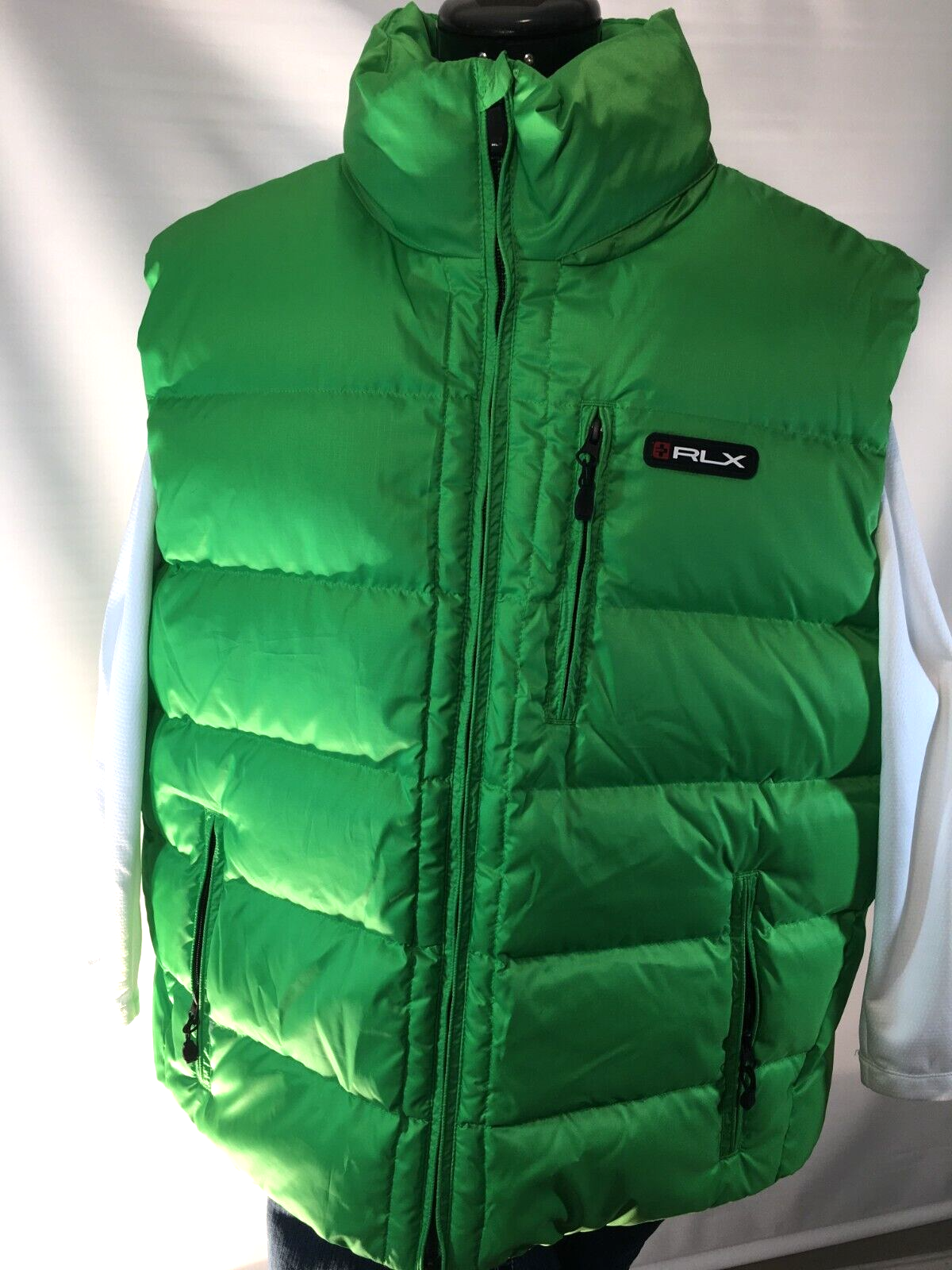RLX Ralph Lauren Green Down Feather Filled Puffer Vest