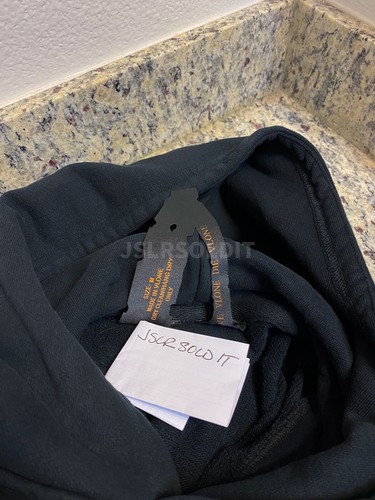 Pre-owned Vlone X Palm Angels Crop Hoodie Black/red Medium 100% Authentic Chrome Alone