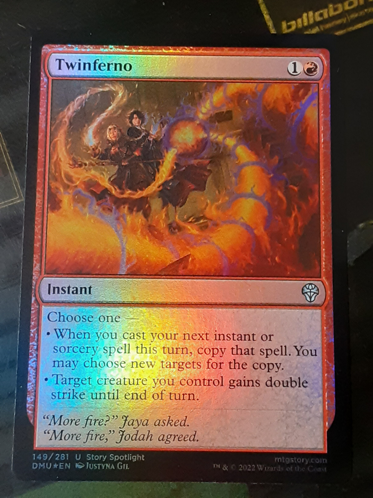 Twinferno FOIL ,Dominaria United , Near Mint ,MTG, FREE