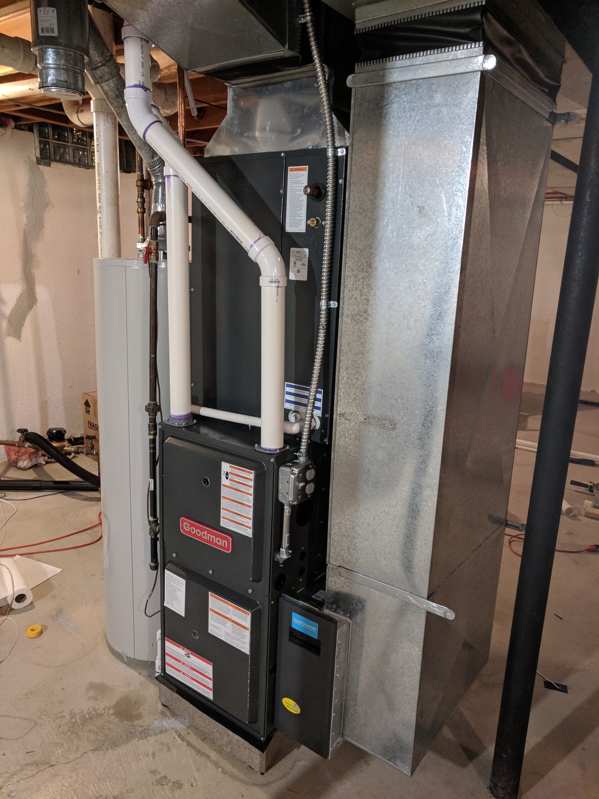60k BTU Goodman 2-Stage VS ECM Gas Furnace 96% Upflow Horizontal