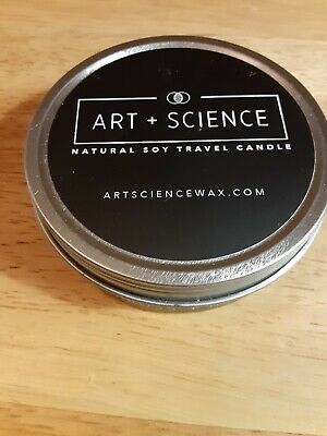 Oakmoss + Amber Soy Travel Candle  long burn Time by Art + Science Free Shipping
