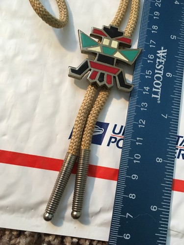 Vintage Southwest Kachina Doll Bolo tie Costume Jewelry for men