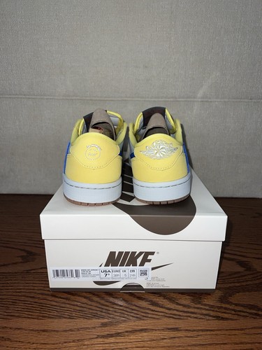 Pre-owned Jordan Travis Scott X Air  1 Retro Og Sp Low Canary Dz4137-700 Us Size 7.5w/6m✅ In Yellow