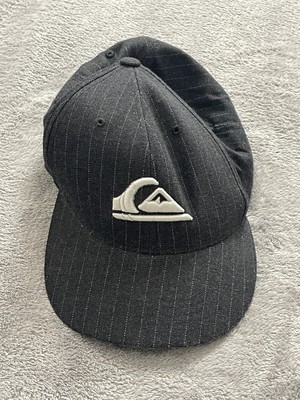 Quiksilver Hat Adult 7 1/2 Size Black Stripe Casual Baseball Cap Men's