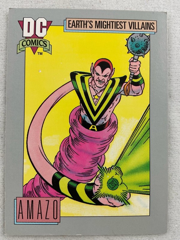1992 DC Comics Series I Card#079-Earth's Mightiest Villains-AMAZO