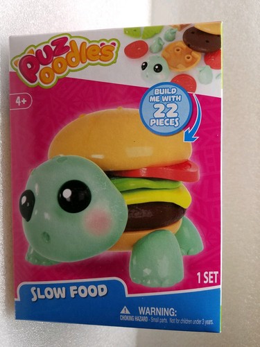 Puzoodles Puzzle Pets Caterpillar Roll Slow Food Dinocake Lot of 3