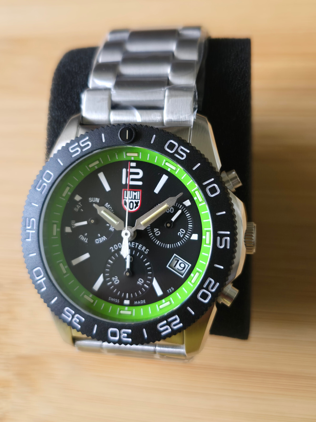 Pre-owned Luminox Pacific Diver Sapphire Black Dial Chronograph Men's Watch Xs.3157.nf.m