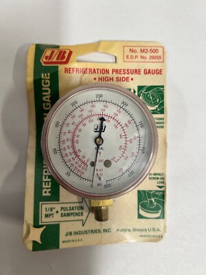 NEW Vtg Jb Industries M2-500 Gauge Refrigeration High Pressure Side Gauge (A4)