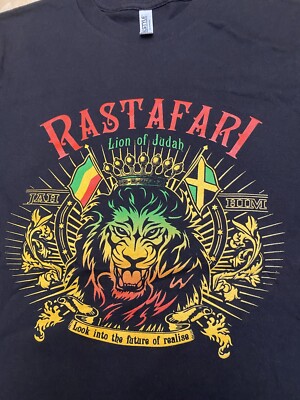 Rastafari T Shirts, sizes small through 3x, heavyweight , preshrunk , cotton.